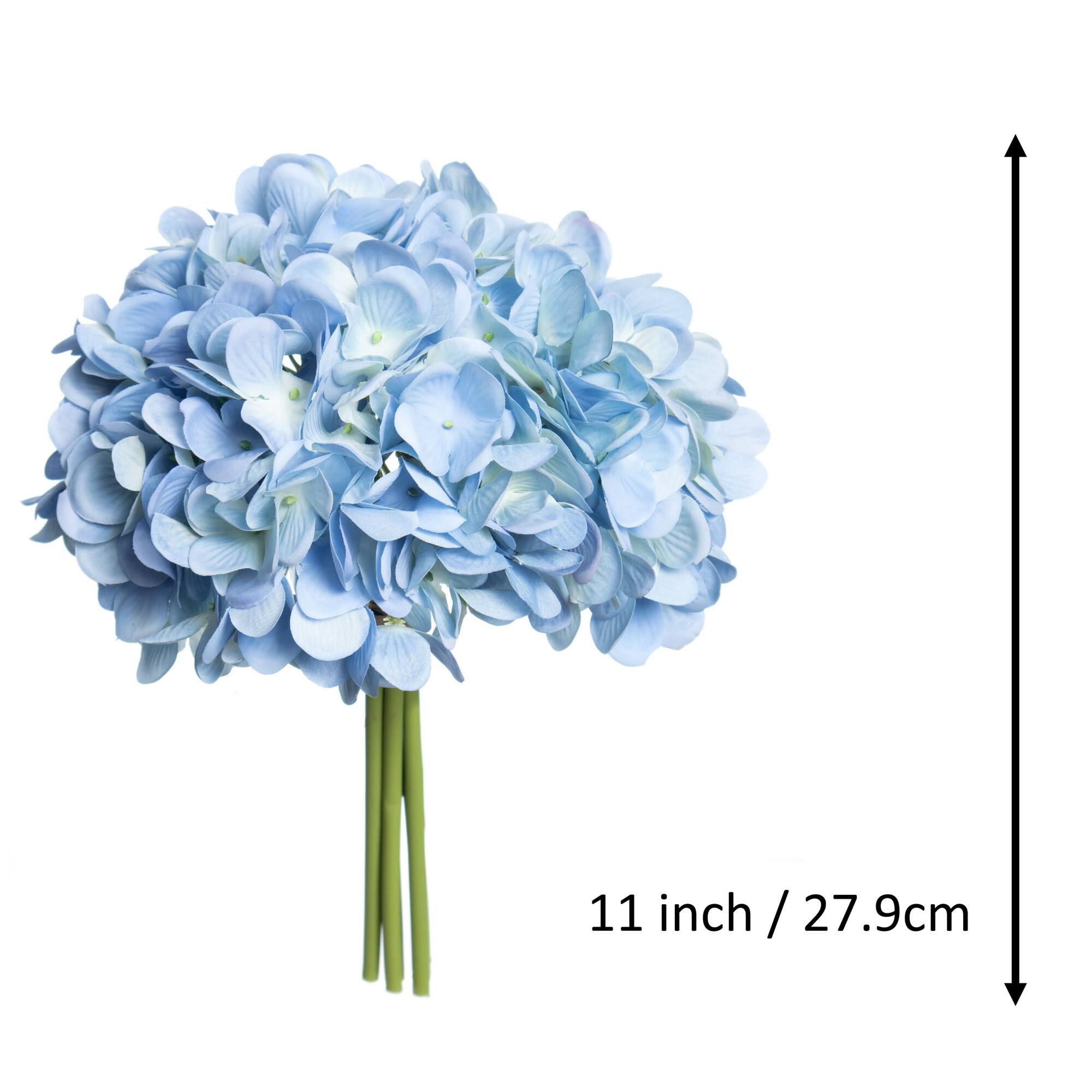 11" Blue Hydrangea Real Touch Stem Bundle by Ashland®